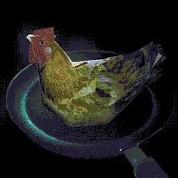 chicken in frying pan